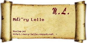 Móry Lelle névjegykártya